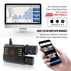 Caméra de tableau de bord de flotte de <span class=keywords><strong>camion</strong></span> CMS 4G gratuite avec deux caméras vidéo en direct GPS suivi à distance caméra de tableau de bord enregistreur DVR - Product Image 2