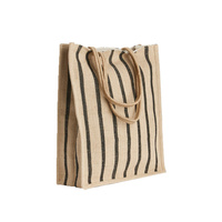 Bolsa de Yute Resistente y Personalizable, Asas Acolchadas de Algodón Teñido, Cierre de Cremallera, Diseño Ecológico con Textura Natural