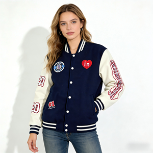 Chaqueta de Béisbol Bordada Personalizada ODM, Chaqueta Bomber de Moda Urbana, Chaqueta Universitaria Clásica, Venta al Por Mayor - Product Image 6