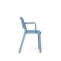 Chaise de visiteur de bureau empilable en PP moulé gris, blanc et bleu, modèle CPY-506, conforme au test BIFMA, capacité de charge de 300 lb