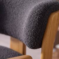 Fauteuil de salon moderne et simple, minimaliste, en bois massif, pour salon, chambre, appartement, bureau à domicile, salle à manger, écologique, individuel