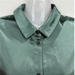 Chemisiers vert foncé <span class=keywords><strong>de</strong></span> haute qualité pour femmes <span class=keywords><strong>de</strong></span> bureau Chemisiers longs pour femmes pour le <span class=keywords><strong>travail</strong></span> - Product Image 4