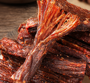 Boeuf séché à l'air Usine Vente <span class=keywords><strong>en</strong></span> <span class=keywords><strong>gros</strong></span> Original Saveur de cumin épicé Boeuf Jerky <span class=keywords><strong>Viande</strong></span> Snacks Emballage sous vide Halal - Product Image 1