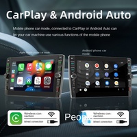 Radio Mobil Android 12 Double Din 9 Inch Layar IPS Split Screen Stereo Carplay DVR Portabel VW/POLO/PASSAT GPS Pemasangan di Dashboard