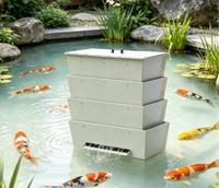 Système de filtration multicouche Bakki pour bassin à carpes koï, filtre à goutte-à-goutte 3000 GPH, filtration biologique haute capacité