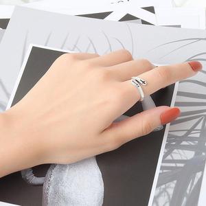 <b>Cross</b> <b>Ring</b> <b>Silver</b> Adjustable Opening Faith Engraved Unisex Jewelry Gift - Product Image 3