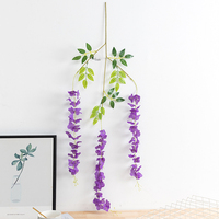 W2 Fleurs Artificielles de Glycine Populaires, Glycine Retombante en Soie pour Décoration de Mariage