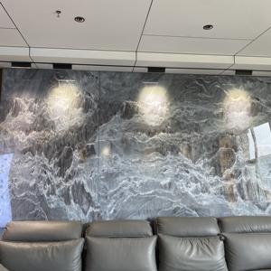 <span class=keywords><strong>Baijax</strong></span>中国製高品質PET光沢石大理石竹炭木製ベニヤ壁パネル室内装飾用 - Product Image 4