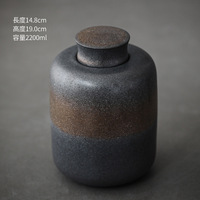 Conteneur de stockage alimentaire en céramique grande taille, design populaire, en poterie rustique, écologique, pour la cuisine et les fêtes
