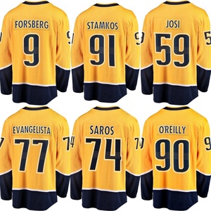 Groothandel Borduurwerk Nashville Predator IJshockey Jersey # 9 Filip Forsberg # 59 Roman Josi # 91 Steven Stamkos hockeyuniform - Product Image 1