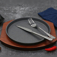 ESTICK Plaque en fonte à fond plat, finition mate, pour vente en comptoir, ustensile de cuisson Teppanyaki, pour la friture de fruits de mer, choix d'emballage personnalisé