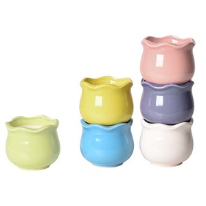 Mini Glazed Ceramic Succulent Planter Set Cute <strong>Cactus</strong> <strong>Pot</strong> <strong>for</strong> Indoor Desktop Home Decor - Product Image 2
