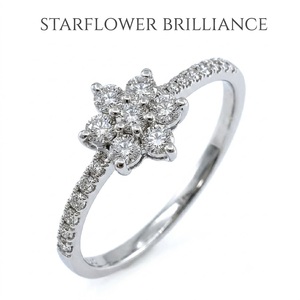 Classic <b>Thin</b> Band Daisy Diamond Cluster <b>Ring</b> 18k White Gold 7 Stone Brilliant Cut IGI Certified Women's Engagement <b>Ring</b> MOQ 1PC - Product Image 1