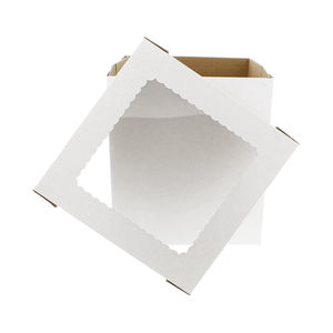 Одноразовые коробки для торта из гофрированного картона, 10 дюймов, с окном - Product Image 3