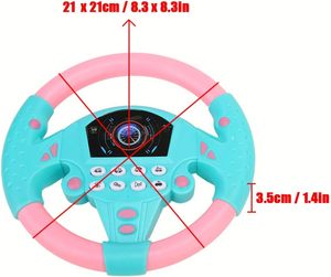 Bé chỉ đạo bánh xe trò chơi trẻ em mô phỏng lái xe điều khiển di động học đồ chơi tương tác giáo dục âm vai trò chơi lái xe - Product Image 4