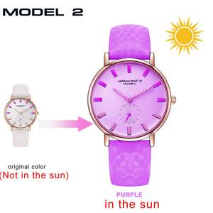 Reloj de Pulsera HANNAH MARTIN 2023 BS32 Creativo con Diseño Degradado para Mujer, Marca Propia, Elegante y Moderno, de Cuarzo con Correa de Cuero para Chicas - Product Image 6
