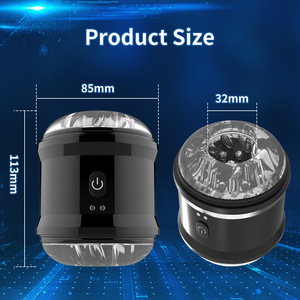Airplane Cup 10-Frequency Dual Channel <b>Vibration</b> USB Magnetic Charging Male Penis Training Masturbator Adult Sex - Product Image 4