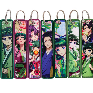 Llavero Bordado de Anime Japonés Maomao <span class=keywords><strong>para</strong></span> Motocicletas y Automóviles, Porta Llaves, Etiqueta <span class=keywords><strong>para</strong></span> Llaves, Anillo <span class=keywords><strong>para</strong></span> Llaves - Product Image 1