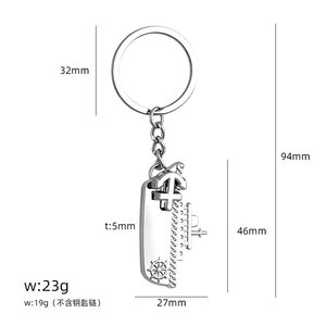 Customised nautical keyring charms, nautical club commemorative gifts, metal cruise ship pendants, car keyrings - Product Image 5