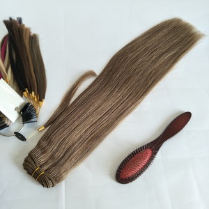 Hotsale 20 pollici 100 g/pz brasiliano Remy <span class=keywords><strong>capelli</strong></span> umani tende <span class=keywords><strong>Color</strong></span> marrone <span class=keywords><strong>cenere</strong></span> - Product Image 6