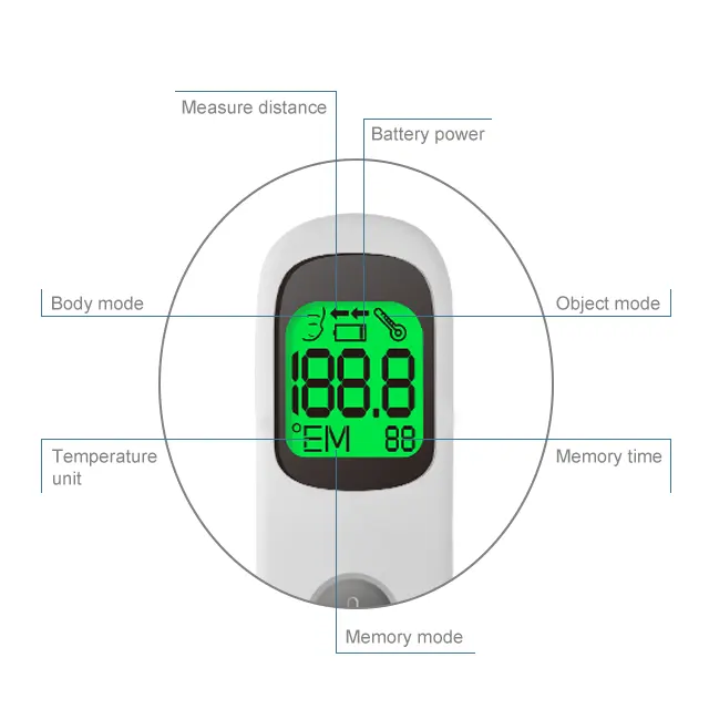 Digital Infrared Non-contact Forehead Thermometer High Quality Digital Non-Contact Baby Forehead Body Infrared Fever Thermometer
