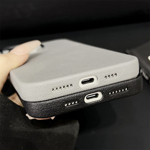 เคสโทรศัพท์มือถือแฟชั่นเรียบง่ายสำหรับ <span class=keywords><strong>iPhone</strong></span> 16 Plus 15 Pro Max 14 13 <span class=keywords><strong>12</strong></span> 11  วัสดุหนัง TPU ป้องกันแรงกระแทก ฝาหลัง - Product Image 6