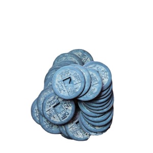 Pendentif en cuivre style antique avec pièces de monnaie des cinq empereurs de 2,3 cm pour placement sur seuil, bijou de collection culturelle - Product Image 2