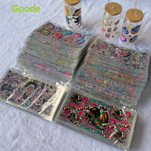 Etiquetas de Transferencia UV DTF Personalizadas Goode <span class=keywords><strong>para</strong></span> Botellas de Vidrio de 16 oz, Etiquetas de Alta Resolución <span class=keywords><strong>para</strong></span> Cosméticos de Lujo, Resistentes al Agua, Navidad - Product Image 1