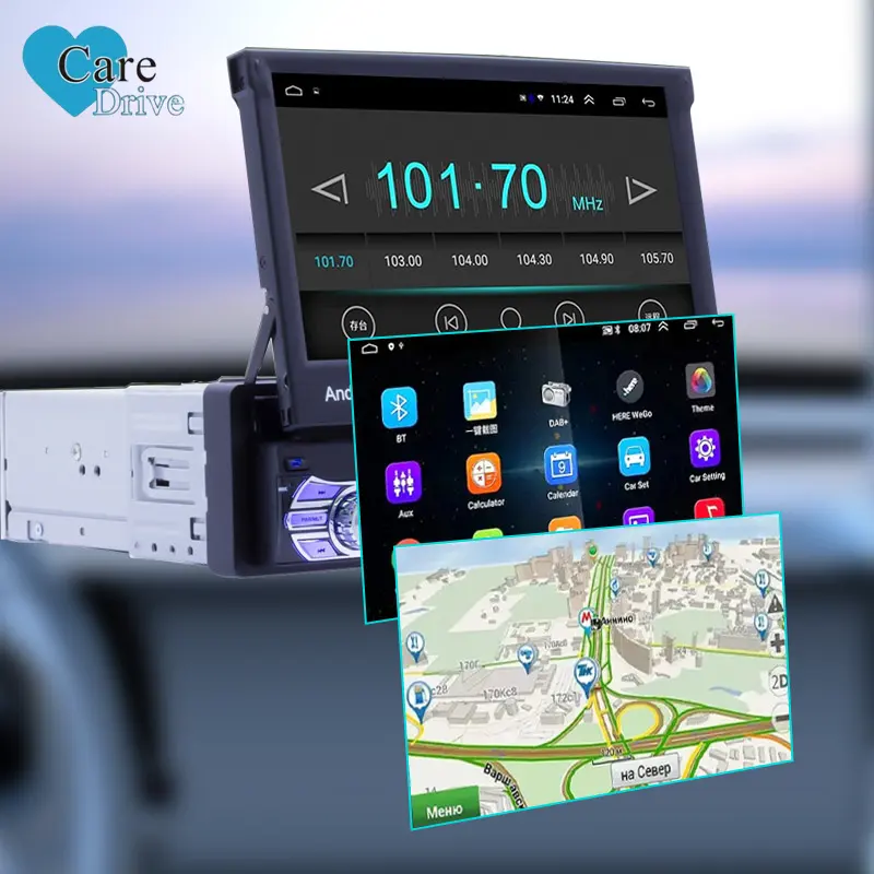 CareDrive araba eğlence sistemi 7 inç araç Dvd oynatıcı oyuncu Usb Bluetooth çağrı radyo ile ters öncelik cep telefonu bağlantı