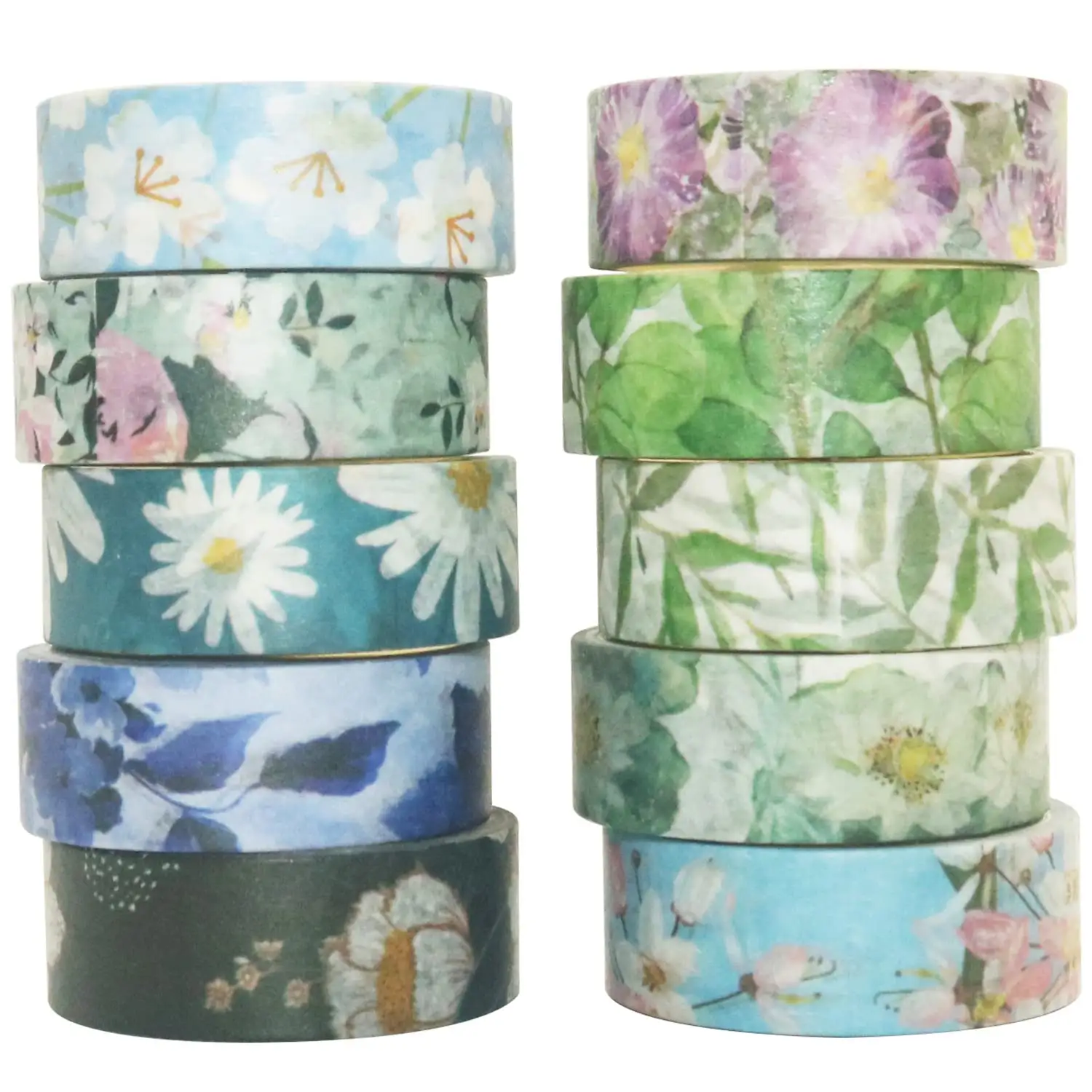 10 Rollen Frühlings blumen Washi Tape Aufkleber Set Masking dekorative Bänder benutzer definierte dekorative für Kunst DIY