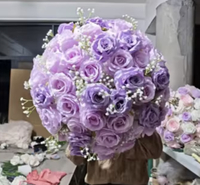 40-70cm Große Weiße Künstliche Seidenrosen-Blumenkugel Hochzeits-Tischdekoration Moderne Handgefertigte Tischdekoration für Veranstaltungen und Partys