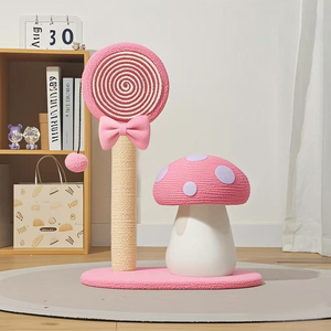 <span class=keywords><strong>Arbre</strong></span> à <span class=keywords><strong>chat</strong></span> en sisal personnalisable et anti-chute <span class=keywords><strong>avec</strong></span> maison champignon et structure d'escalade pour petits chats - Product Image 5