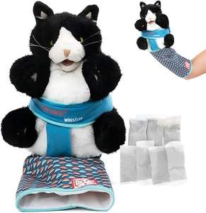 2025 Kawaii Super morbidi gatti burattini Wrestler casa burattini guanti da Wrestling PP cotone giocattolo con tecnica cerata Stress rilievo gatto giocattolo - Product Image 6