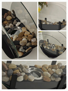 Chimenea de Alcohol de escritorio tridimensional de acero inoxidable semicircular moderna para dormitorio, sala de estar, <span class=keywords><strong>Bar</strong></span>, ambiente - Product Image 4