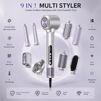 Sèche-cheveux professionnel 9 en 1, styler, brosse à air chaud ionique 110000 tr/min, Secadora De Cabello, outils de coiffage multifonctionnels pour salon
