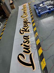 定制3D发光二极管背光不锈钢 “咖啡变压器” 标牌金镜饰面照明公司建筑商店家居 - Product Image 3