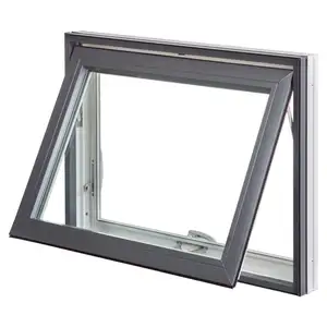 Cost-Effective Vertical Sliding Up Windows Thermal Break Tempered Glass Pane Aluminum Top Hung Window