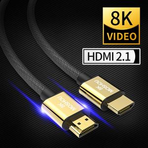 Certifié 1M <span class=keywords><strong>HDMI</strong></span> 2.1 Plaqué Or Tressé 4K 120Hz 8K @ 60Hz Câble <span class=keywords><strong>HDMI</strong></span> 2.1 Ultra Haute Vitesse 48Gbps eARC <span class=keywords><strong>Dolby</strong></span> <span class=keywords><strong>Vision</strong></span> HD - Product Image 2