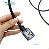 Connecteur de solénoïde pré-moulé Newstep DT06-2S-06 DIN 43650A PUR/PVC 2M IP67 étanche, fiche femelle en cuivre plaqué or