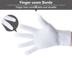 Gants en coton de taille blanche à main douce et confortable de la meilleure qualité pour le gant de bijoux de travail en usine - Product Image 2