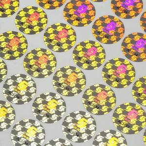 Etiquetas Adhesivas Holográficas Doradas Personalizadas, Resistentes al Agua, de Alta Adhesión, para Impresión en Rollo - Product Image 5