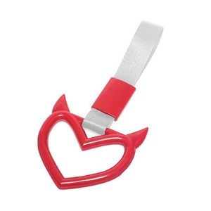 Anillo de remolque para parachoques de coche con diseño de corazón de demonio, con luz nocturna, material ABS, para actualización y mejora. - Product Image 1