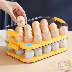 Mè Chất Lượng Tốt Thực Phẩm Cầm Tay <span class=keywords><strong>Container</strong></span> Trứng Lưu Trữ Tấm Với Ngày Quay Số Trứng Lưu Trữ Hộp Với Nắp - Product Image 5