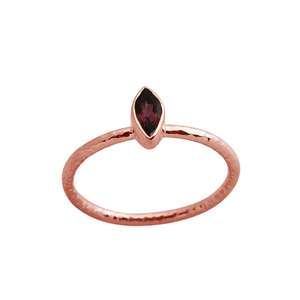 Marquise โกเมนฝังพลอย925เครื่องประดับเงินสเตอร์ลิงแหวนชุบทองเครื่องประดับแฮนด์เมด Casa De Plata - Product Image 3