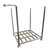 Palette de stockage robuste pour entrepôt, empilable, mobile, personnalisée, en fer galvanisé à chaud