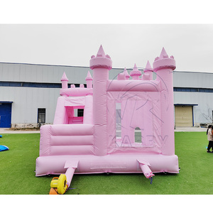 Popular Pink Girls Party Bouncy Castle Inflatable Pastel Bounce House with Slide Ball Pit for Children <b>Playground</b> - Product Image 3
