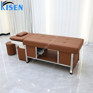 Lit de lavage multifonctionnel Kisen pour spa capillaire professionnel avec traitement LED, coussin moelleux, livraison rapide, plateau de salon - Product Image 5