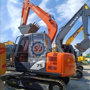 Excavatrice d'occasion Hitachi ZX75 de 12 tonnes, machine multifonctionnelle, origine Japon, ZX75, excavatrice sur chenilles hydraulique à vendre - Product Image 1