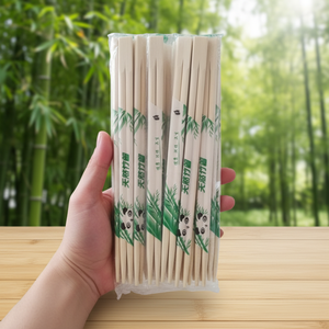 Baguettes en bambou compostables de 23 cm avec impression Sousei, style chinois, baguettes Rikyu - Product Image 1