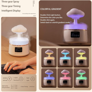 Mushroom Aroma Diffuser Humidifier <strong>Cloud</strong> <strong>Rain</strong> Fall Oil Mood <strong>Night</strong> <strong>Light</strong> Humidifiers With 7 Colors LED <strong>Night</strong> <strong>Light</strong> - Product Image 4